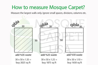 How to measure my mosque for the new carpeting? - MUSALLA® Masjid Mosque Carpets Prayer Runner Rugs