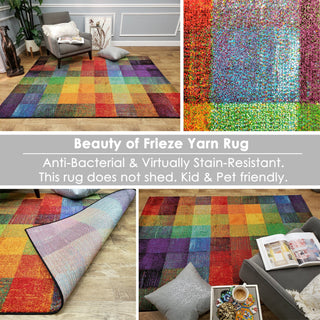 Area Rugs,Aiza Modern New Trend Teal Bricks 5'3" x 7'3" Bohemian Area Rug,MUSALLA® Masjid Mosque Carpets Prayer Runner Rugs