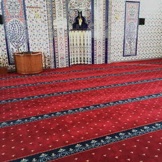 HATAY Red Border Mosque Masjid Carpet Wall-to-Wall