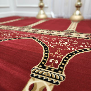 HEJAZ Red Mosque Masjid Carpet Wall-to-Wall