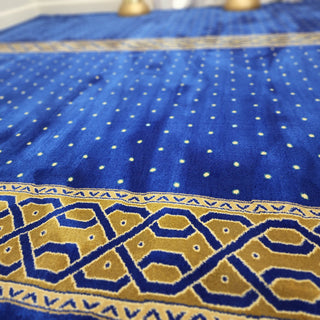 KHALID SacredSplendor™ Navy Masjid Carpet: Elevate Your Worship Experience