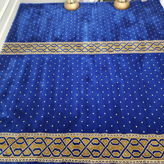 KHALID SacredSplendor™ Navy Masjid Carpet: Elevate Your Worship Experience