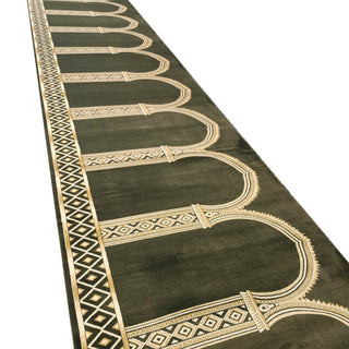 Runner Rugs,Lightweight Custom-Size Masjid Carpet Prayer Rug Runner: MUSALLA® Doha Green,MUSALLA® Masjid Mosque Carpets Prayer Runner Rugs