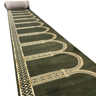 Runner Rugs,Lightweight Custom-Size Masjid Carpet Prayer Rug Runner: MUSALLA® Doha Green,MUSALLA® Masjid Mosque Carpets Prayer Runner Rugs