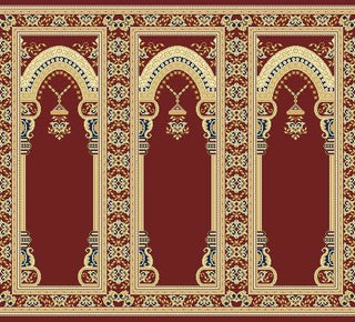 Runner Rugs,Lightweight Custom-Size Masjid Carpet Prayer Rug Runner: MUSALLA® Persian Red,MUSALLA® Masjid Mosque Carpets Prayer Runner Rugs