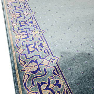 Runner Rugs,Lightweight Custom-Size Masjid Carpet Prayer Rug Runner: MUSALLA® Qamar Blue,MUSALLA® Masjid Mosque Carpets Prayer Runner Rugs