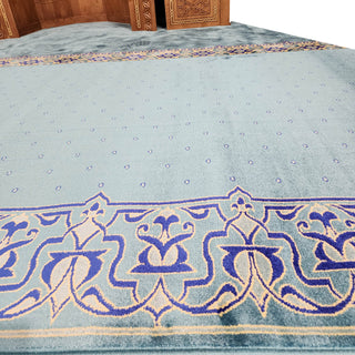 Runner Rugs,Lightweight Custom-Size Masjid Carpet Prayer Rug Runner: MUSALLA® Qamar Blue,MUSALLA® Masjid Mosque Carpets Prayer Runner Rugs