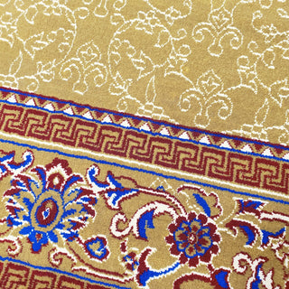 MALIKA Golden Aura™ Masjid Carpet: Majestic Simplicity for Sacred Spaces