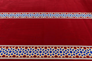 Mosque Carpets,MARYAM RadiantSanctuary™ Masjid Carpet: Deep Red Majesty with Golden Accents for Sacred Spaces,MUSALLA® Masjid Mosque Carpets Prayer Runner Rugs