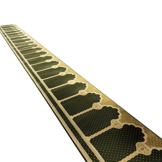 Musalla MADINA Green Thick Muslim Prayer Runner Rug - Customizable Size