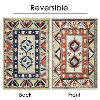 Reversible Hand Made Silky Chenille Yarn Persian Mahal Area Rug 5'3'' x 7'3'' - 5X8 Area