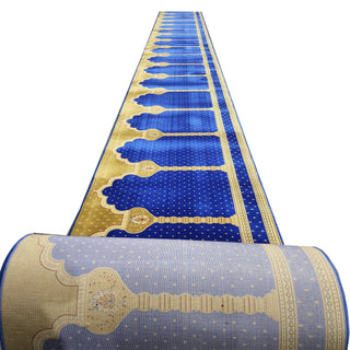 SULTAN Heavenly Tranquility: Custom Navy Blue Arched Prayer Rug