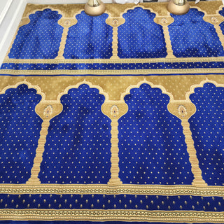 SULTAN Navy Splendor™ Arch Masjid Carpet: Timeless Elegance for Sacred Spaces
