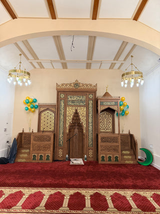CUSTOM MADE Handcrafted Turkish Oak Wooden Mihrab Complete Set | Fast USA Shipping