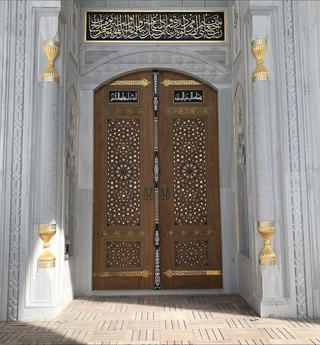 Custom Oak Wood Islamic Mosque Doors – Any Size, Color & Design