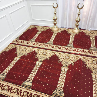 AL-AQSA 8 ft x 8 ft Ready-to-use for Prayer Masjid Carpet Rug