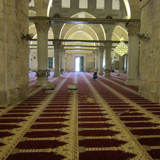 Mosque Carpets,AQSA Royal Maroon™ Arch Masjid Carpet: Majestic Design for Sacred Spaces,Mosque Carpet USA