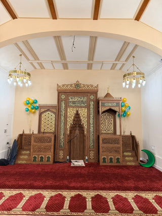 Wooden Sets,CUSTOM MADE Handcrafted Turkish Oak Wooden Mihrab Complete Set | Fast USA Shipping,Mosque Carpet USA