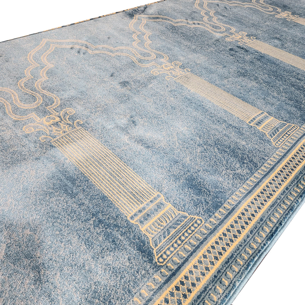 Custom-Size Masjid Carpet Prayer Rug Runner: MUSALLA® Elif Blue ...