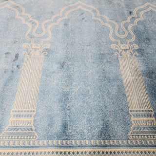 Runner Rugs,Lightweight Custom-Size Masjid Carpet Prayer Rug Runner: MUSALLA® Elif Blue,MUSALLA® Masjid Mosque Carpets Prayer Runner Rugs