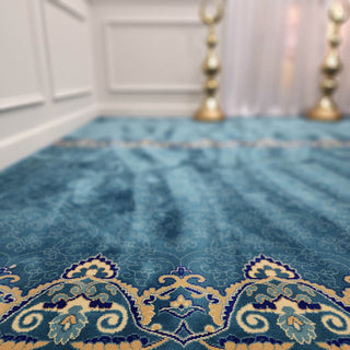 OMAR Sky Blue Mosque Masjid Carpet Wall-to-Wall