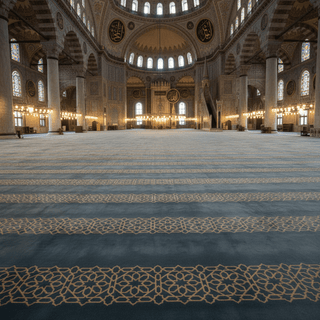 RAFAH ™ Grey Masjid Carpet | Premium Mosque Prayer Carpet USA Mosque Carpets 1