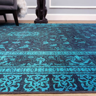 Area Rugs,Serica Museum Quality Area Rug Faux Silk Aegean Blue Medallion Distressed,MUSALLA® Masjid Mosque Carpets Prayer Runner Rugs