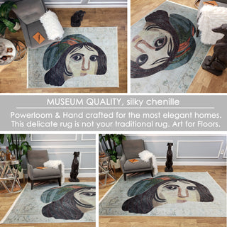 Area Rugs,Serica Museum Quality Area Rug Faux Silk Zeugma,Mosque Carpet USA