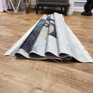 Area Rugs,Serica Museum Quality Area Rug Faux Silk Zeugma,Mosque Carpet USA