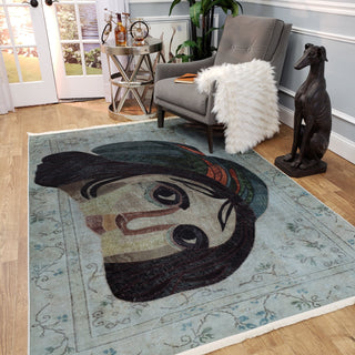 Area Rugs,Serica Museum Quality Area Rug Faux Silk Zeugma,Mosque Carpet USA