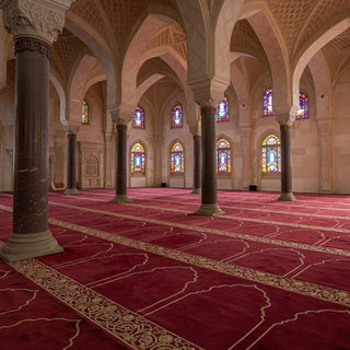 Mosque Carpets,SHAH ™ Maroon Masjid Carpet | Premium Mosque Prayer Carpet USA,MUSALLA® Masjid Mosque Carpets Prayer Runner Rugs