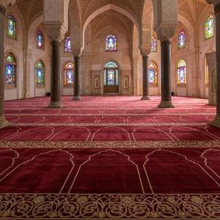 Mosque Carpets,SHAH ™ Maroon Masjid Carpet | Premium Mosque Prayer Carpet USA,MUSALLA® Masjid Mosque Carpets Prayer Runner Rugs