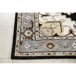 Area Rugs,Wool Area Rug Charcoal Gray/Black Indoor Medallion Oriental,MUSALLA® Masjid Mosque Carpets Prayer Runner Rugs