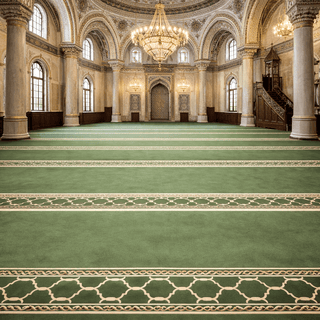Mosque Carpets,ZAREEF ™ Olive Green Masjid Carpet | Premium Mosque Prayer Carpet USA,MUSALLA® Masjid Mosque Carpets Prayer Runner Rugs